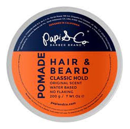 Cera Pomada Para Cabello Y Barba Classic Hold Papi & Co 200g