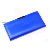 Billetera Mujer Sobre Azul Lisa 1 Cierre - M03-0007