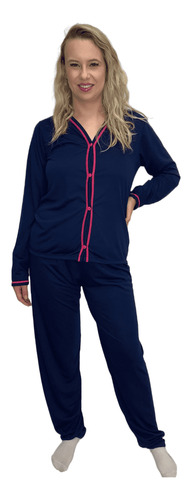 Pijama Feminino Inverno Aberto Na Frente