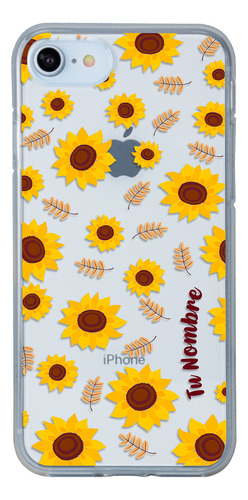 Funda Para iPhone Girasoles Para Mujer Con Tu Nombre