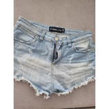 Short Jean Clarito. Tiro Alto. Mujer. Talle 26. 