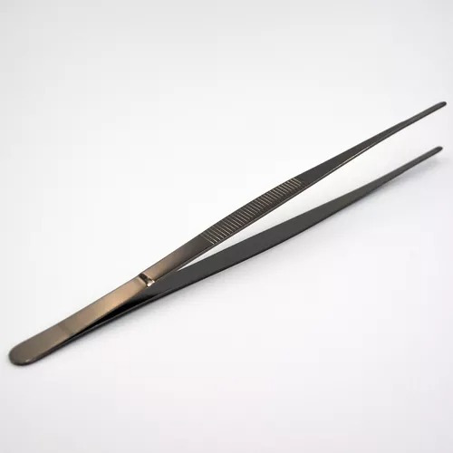 Pinza Precisión 30cm Negro Chef Bartender Coctelería Bar