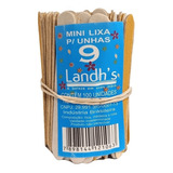 Kit 100 Mini Lixas De Unhas Manicure 9cm Landh's Escolha Cor Cor Bege