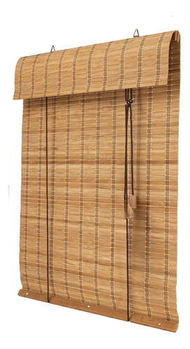 Cortina Persiana Material Em Bamboo Natural Janelas 120x160
