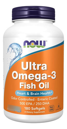 Ultra Omega 3 180 Fish Oil Now Foods 500 Epa 250 Dha