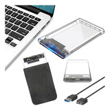 Case Transparente Para Hd Externo Usb Notebook Sata Protect