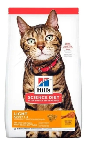  Hill's Felino Light X 16 Libras Alimento Para Gato Adulto 