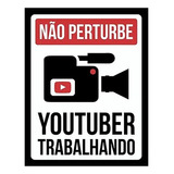 Placa Quadro Decoração Canal De Youtube Trabalhando Cor Branco