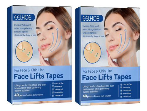 2×parche Lifting Facial Invisible For Encoger Y Estirar La