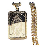 Medalla Collar Virgen De Guadalupe Color Oro Dorada Cadena Dije Acero Inoxidable Premium Colgante Religioso Católico Virgen Maria Nuestra Señora Virgencita De Gpe Regalo Hombre Mujer