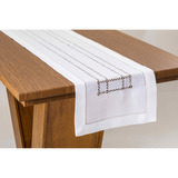 Caminho De Mesa Branco 40x225 Cm Rafimex