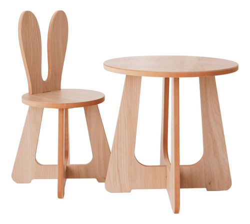 Juego De Mesa  60x50x50  + 3 Sillas De Madera - Envío Gratis