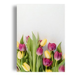 Cuadro Decorativo Canvas Jardin De Tulipanes Flores 50*60