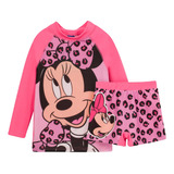 Remera Niña Uv 50+ Malla 2 Pzas Sirenita Princesas Disney