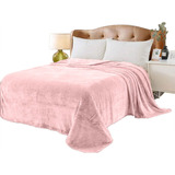 Cobertor Ligero Liso Matrimonial Hotelero Suave Y Calientito Color Rosa
