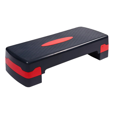 Banco Escalon De Ejercicio Step Crossfit Aerobics Ajustable Color Negro con Rojo | Meses sin interés