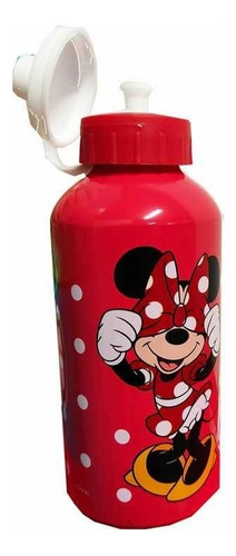 Botella De Agua O Jugo Metalica Disney Minnie Mouse 500 Ml