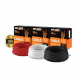 Cable Eléctrico 3 Cajas Calibre 10 Thw Cca 100m C/u Alucobre
