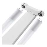 Tubo Led Doble + Liston Doble 120cm 18w Luz Fria X15