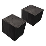 Kit 2 Patas Madera Sillon 4x4 Para Mueble Seleccion 6,5 Sajo Color Negro