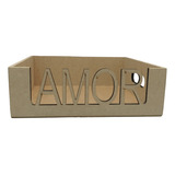 Bandeja Mdf Cru Decorada Amor Montagem Cesta Romantica 25x25