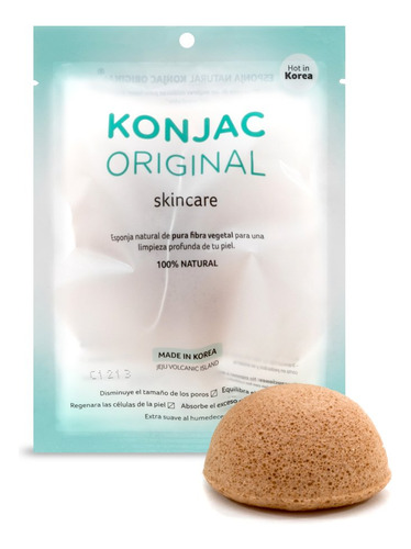 Esponja Facial Konjac Amarilla Pieles Atòpicas Y Muy Sensibl