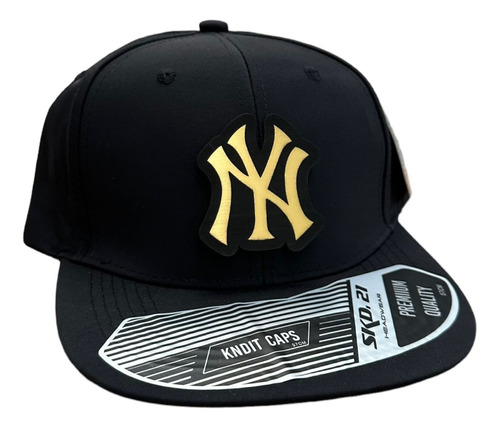 Gorra Plana Ny Yankees Placa Gold 