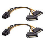 Cable Adaptador Sata A Pcie 6 Pines, 2 Unidades