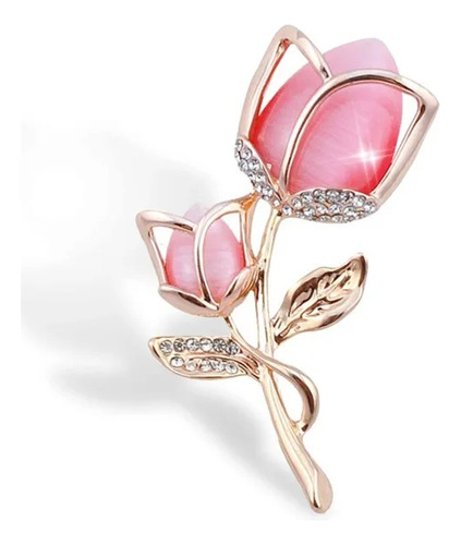 Broche Prendedor Rosa Regalo Mujer