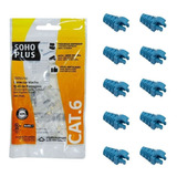 10 Capas Snap Azul Claro + 10 Conectores Rj45 Cat6 Furukawa