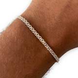 Pulsera Plata 925 Importada Italiana Forcet Doble Hombre