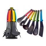 Set De Utensilios De Cocina 6 Pcs Nylon Cucharas Cucharones