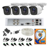 Kit Cctv 4 Cámaras Hd 1080p Metal Utp Baluns 500gb