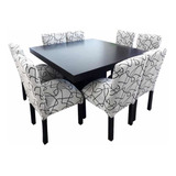 Juegos De Comedor, Mesa Cuadrada + 8 Sillas Chenille