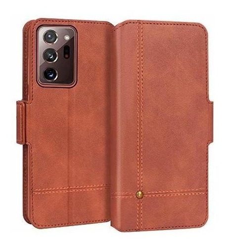 Funda Para Galaxy Note 20 Ultra Billetera  Cuero Suela