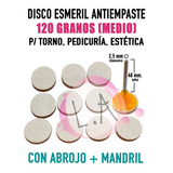 Disco Esmerilado Podología C/abrojo 120 Gr X 10un. + Mandril