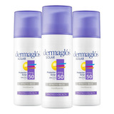 Dermaglos Solar Facial Efecto Seco Fps 50 50g Pack X 3 Unid