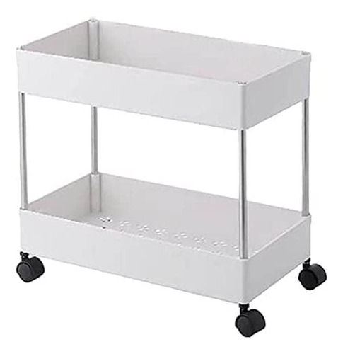 Carrito Organizador 2 Niveles Con Ruedas Multifuncional 36cm