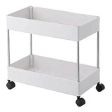 Carrito Organizador 2 Niveles Con Ruedas Multifuncional 36cm