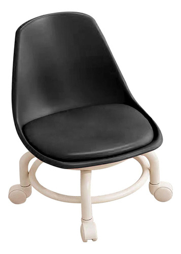 Q Silla Con Asiento De Ruedas Taburete De Pedicura Negro