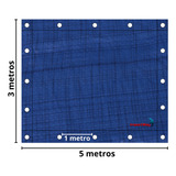 Lona Carreteiro Azul Leve Importway  70 Micras 5x3 Com Ilhós