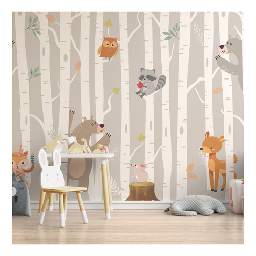 Vinilo Decorativo Infantil Para Pared Mural Bosque