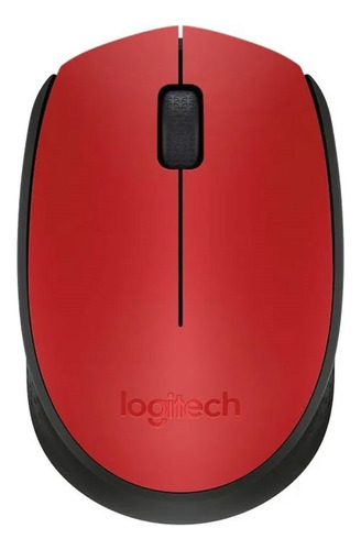 Mouse Inalambrico Logitech M170 Optico 1000dpi Rojo Y Negro