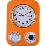 Reloj De Cocina Retro Con Temperatura Y Temporizador (naranj
