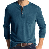 Camisa Casual De Cuello Redondo Tipo B Para Hombre, Color Li