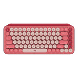 Teclado Logitech Pop Keys Rojo Mecánico Inalambrico