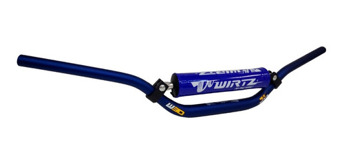 Manubrio Enduro Wirtz W3d De 28mm Fatbar Alto Azul Aluminio