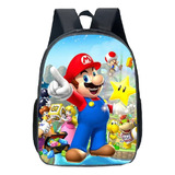 Mochila Mario Niño Impresión Digital 3d 20 L