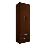 Placard Mosconi Express 60 X 47 X 182cm 2puertas2 Cajones Color Chocolate