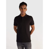 Polo Calvin Klein Logo Hombre Negro